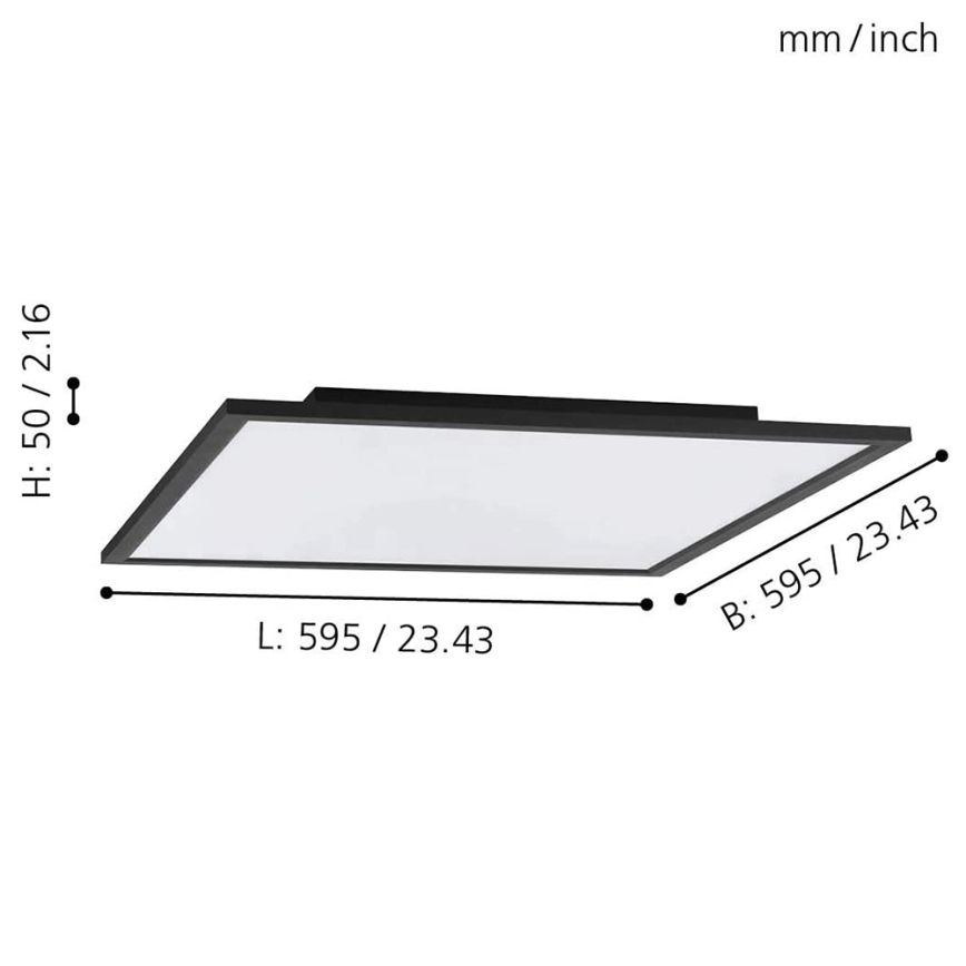 Eglo - Iluminação de teto LED RGB com regulação SALOBRENA-C LED/30,5W/230V + comando