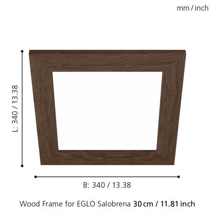 Eglo 99425 - Armação para teto iluminação SALOBRENA 300x300 mm