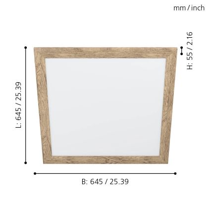 Eglo - Iluminação de teto LED LED/32W/230V 645x645 mm
