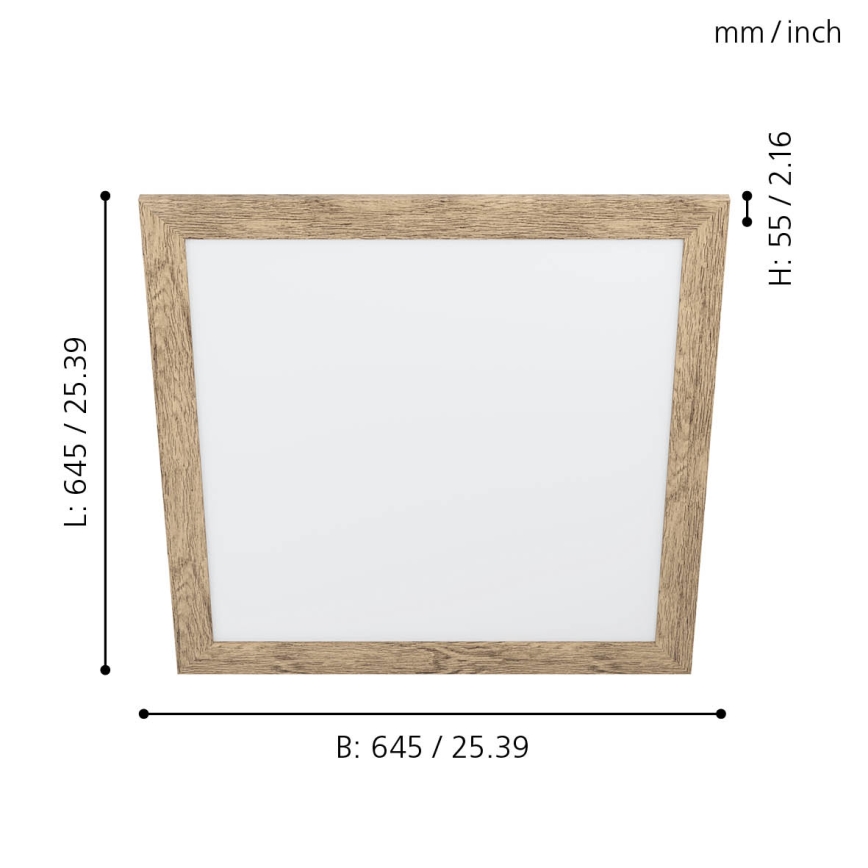 Eglo - Iluminação de teto LED LED/32W/230V 645x645 mm