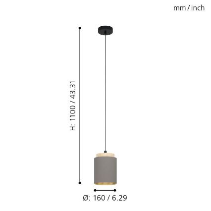 Eglo - Candelabro num fio 1xE27/40W/230V