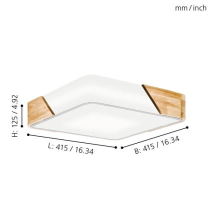 Eglo - Luz de teto 2xE27/28W/230V