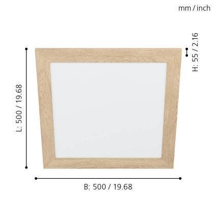 Eglo - Iluminação de teto LED LED/20W/230V 500x500 mm
