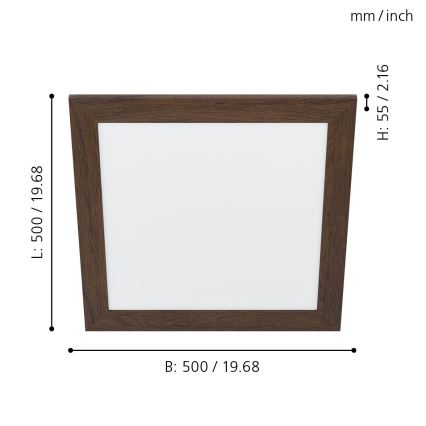Eglo - Iluminação de teto LED LED/20W/230V 500x500 mm