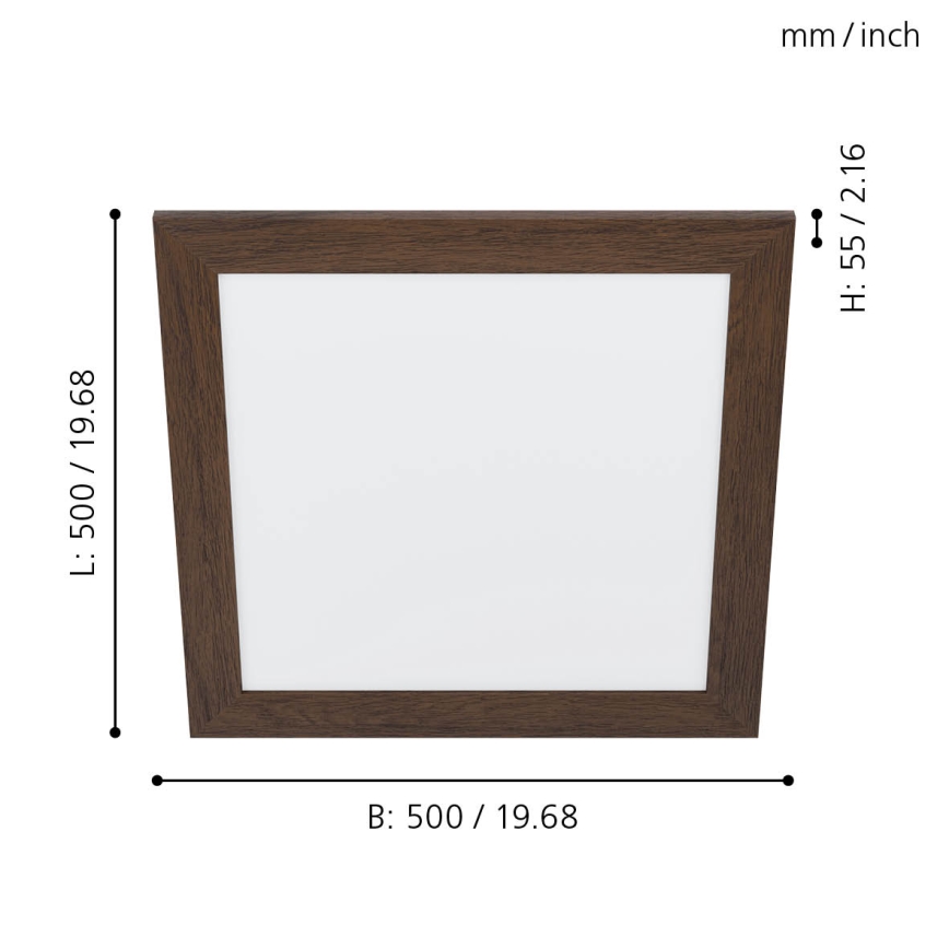 Eglo - Iluminação de teto LED LED/20W/230V 500x500 mm