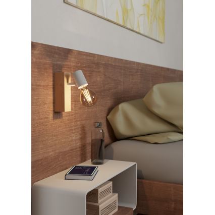 Eglo - Foco de parede TOWNSHEND 1xE27/10W/230V - FSC certificado