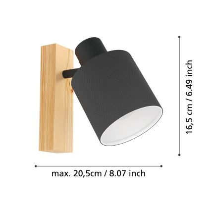 Eglo - Iluminação de parede 1xE27/10W/230V
