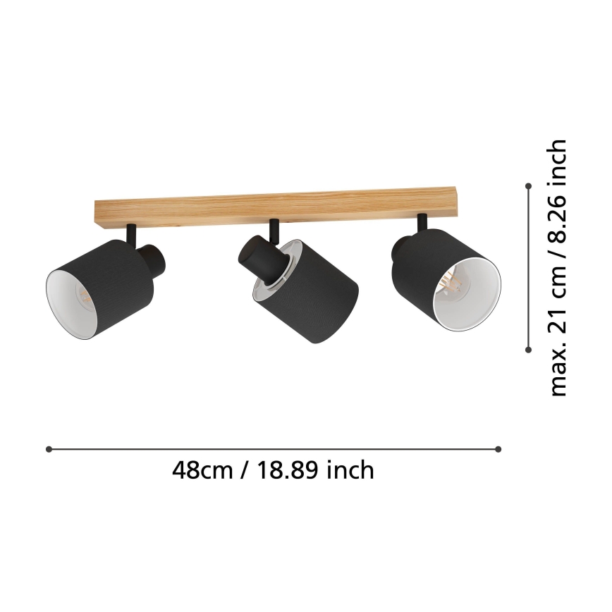 Eglo - Refletor 3xE27/10W/230V