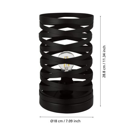 Eglo - Candeeiro de mesa 1xE27/40W/230V