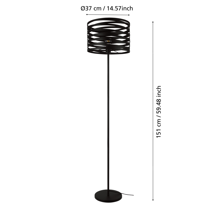 Eglo - Candeeiro de chão 1xE27/40W/230V