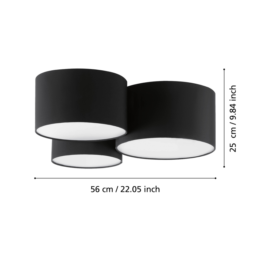 Eglo - Iluminação de teto 3xE27/60W/230V