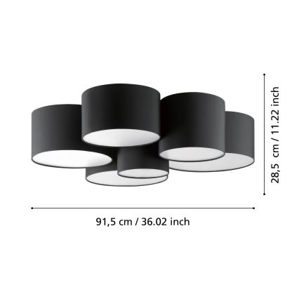 Eglo - Iluminação de teto 6xE27/40W/230V