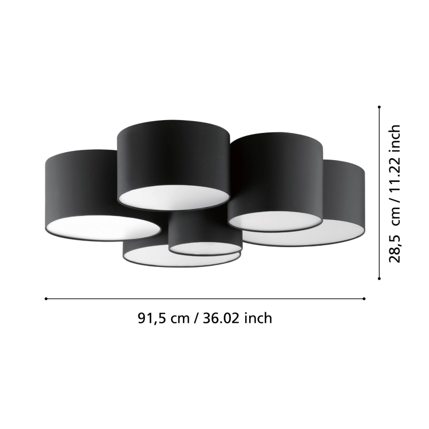 Eglo - Iluminação de teto 6xE27/40W/230V