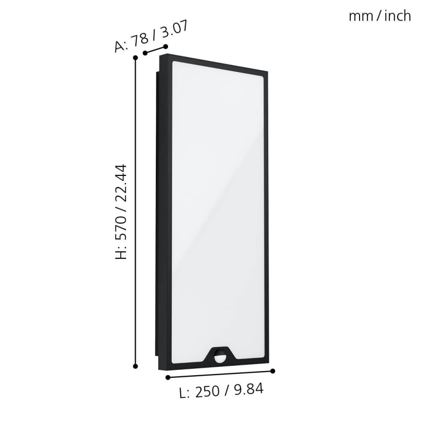 Eglo - Iluminação exterior LED com sensor  LED/18,5W/230V IP44