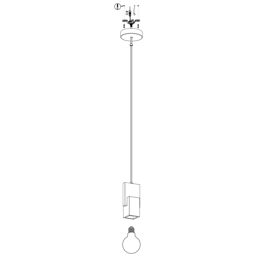 Eglo - Candelabro suspenso 1xE27/40W/230V