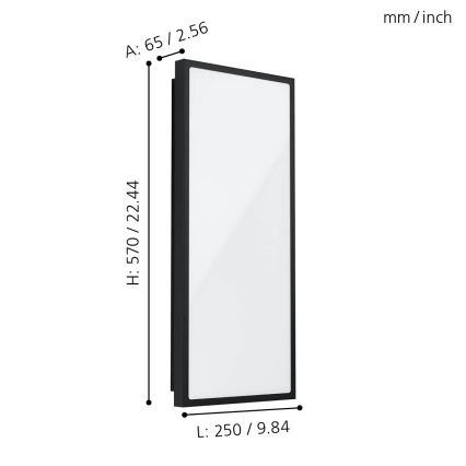 Eglo - Iluminação de parede exterior LED LED/18,5W/230V IP44