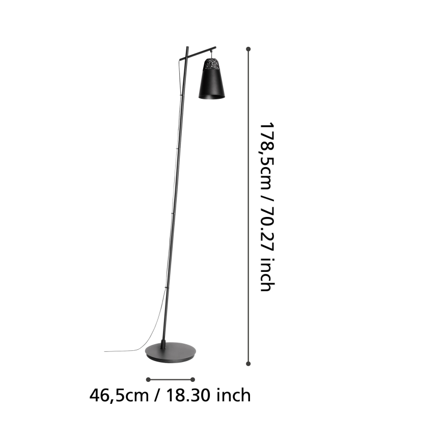 Eglo - Candeeiro de chão 1xE27/40W/230V