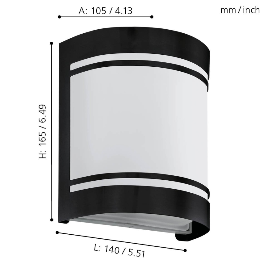 Eglo - Iluminação de parede exterior 1xE27/40W/230V IP44