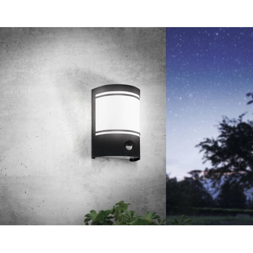 Eglo - Iluminação de parede exterior com sensor 1xE27/40W/230V IP44