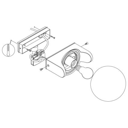 Eglo - Iluminação de parede exterior com sensor 1xE27/15W/230V IP44