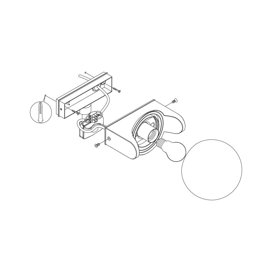 Eglo - Iluminação de parede exterior com sensor 1xE27/15W/230V IP44