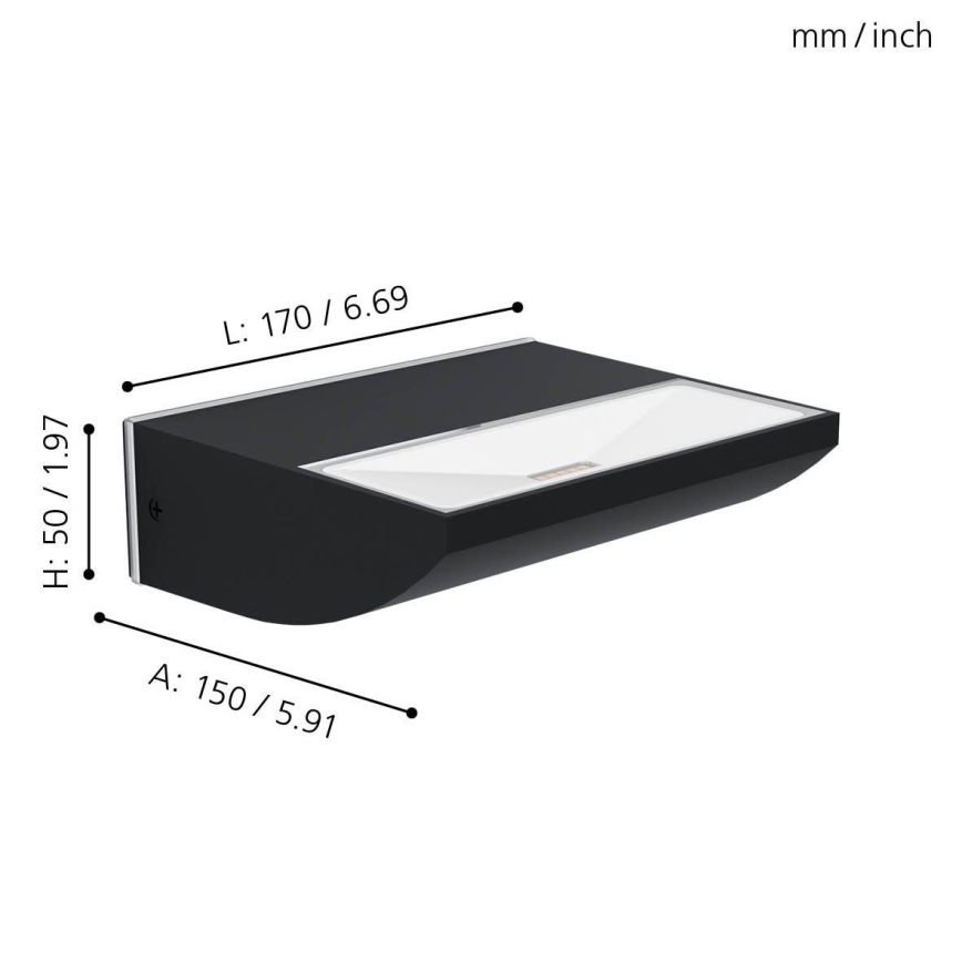 Eglo - Iluminação de parede exterior LED LED/10,5W/230V IP44