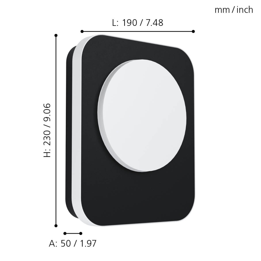 Eglo - Iluminação de parede exterior LED LED/9W/230V IP44