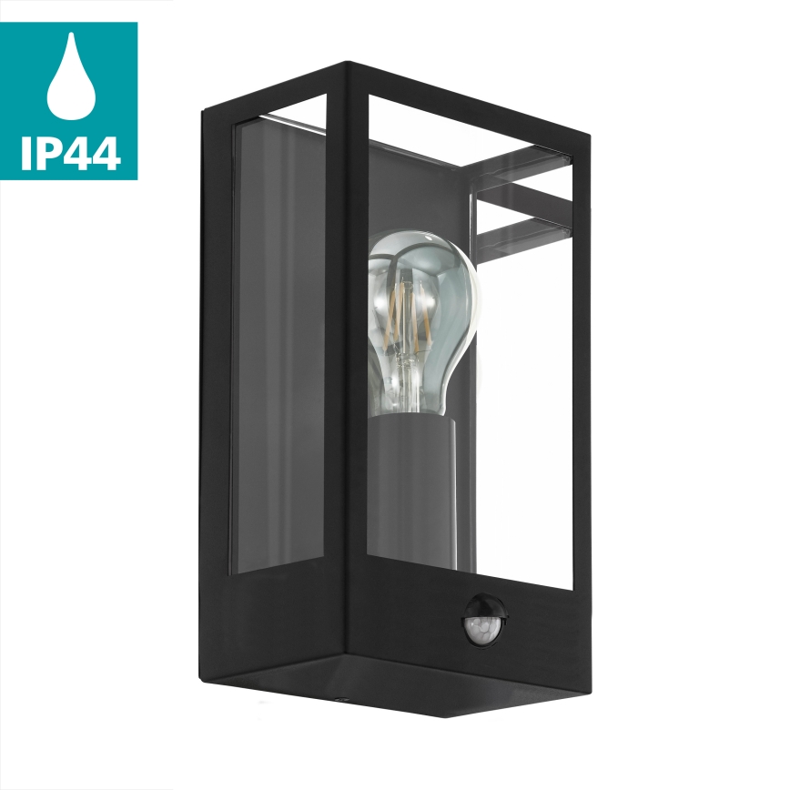 Eglo - Iluminação de parede exterior com sensor 1xE27/60W/230V IP44