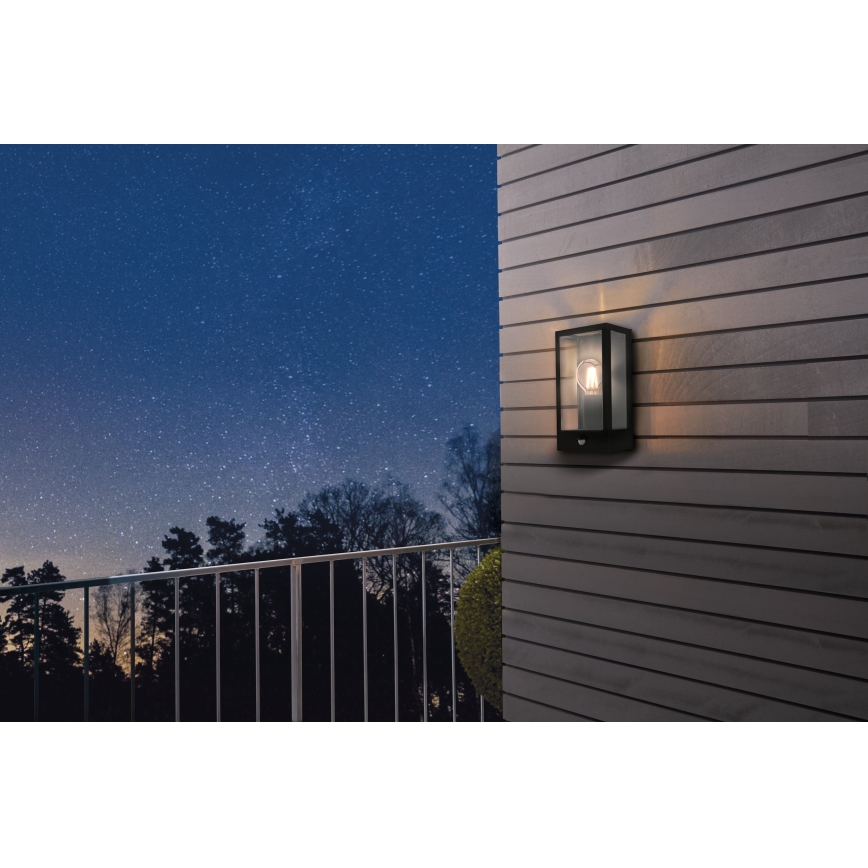 Eglo - Iluminação de parede exterior com sensor 1xE27/60W/230V IP44