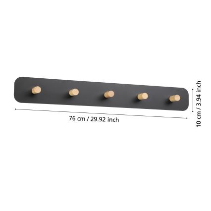 Eglo - Suporte de parede LED com iluminação CIVITATE LED/18W/230V