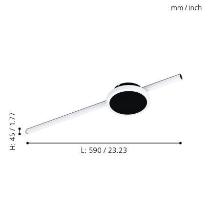Eglo - Luz de teto LED 1xLED/6,3W/230V + 1xLED/5,4W