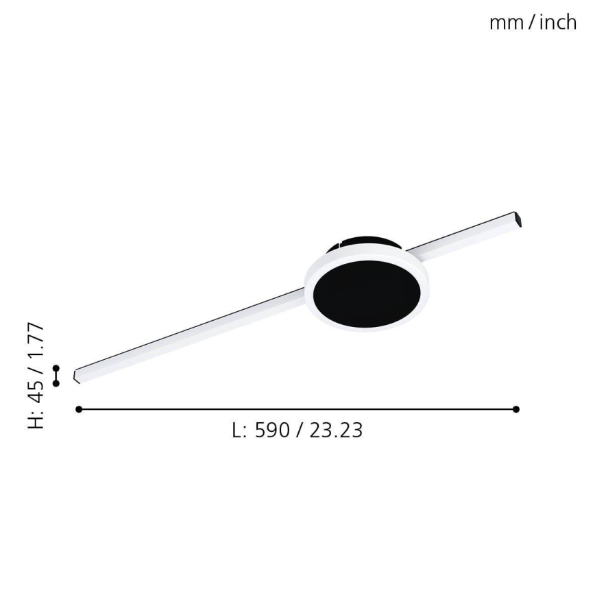 Eglo - Luz de teto LED 1xLED/6,3W/230V + 1xLED/5,4W