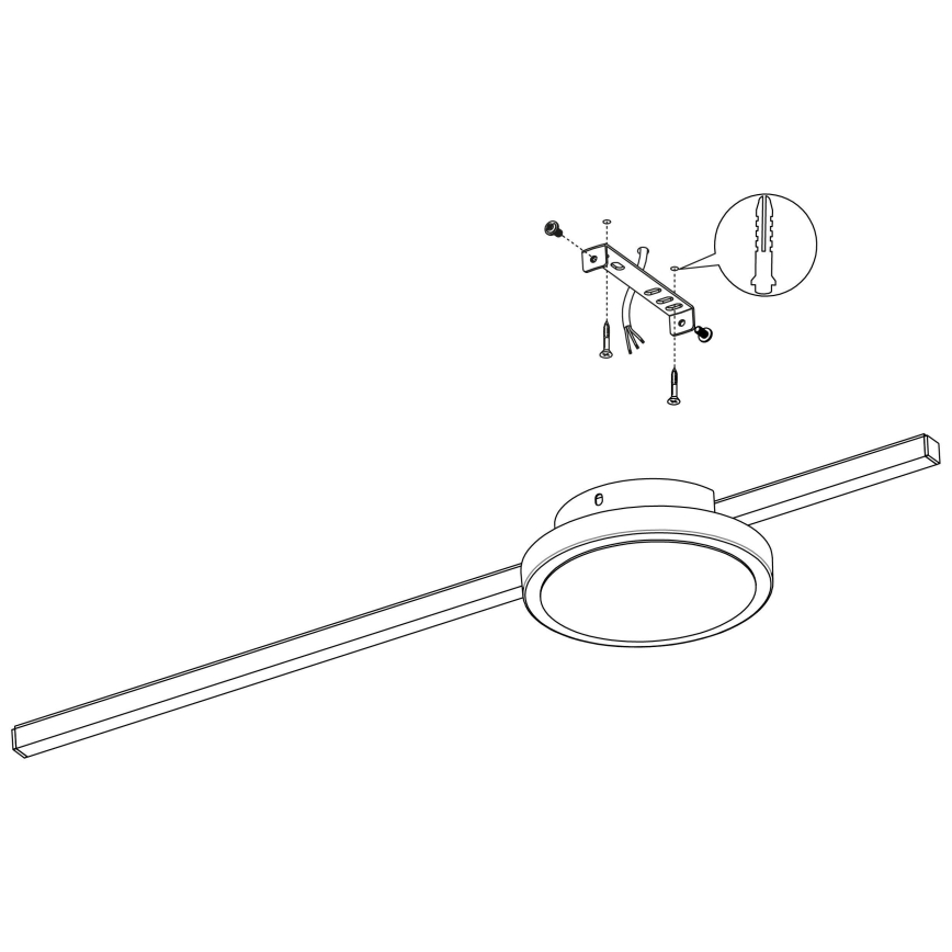 Eglo - Luz de teto LED 1xLED/6,3W/230V + 1xLED/5,4W