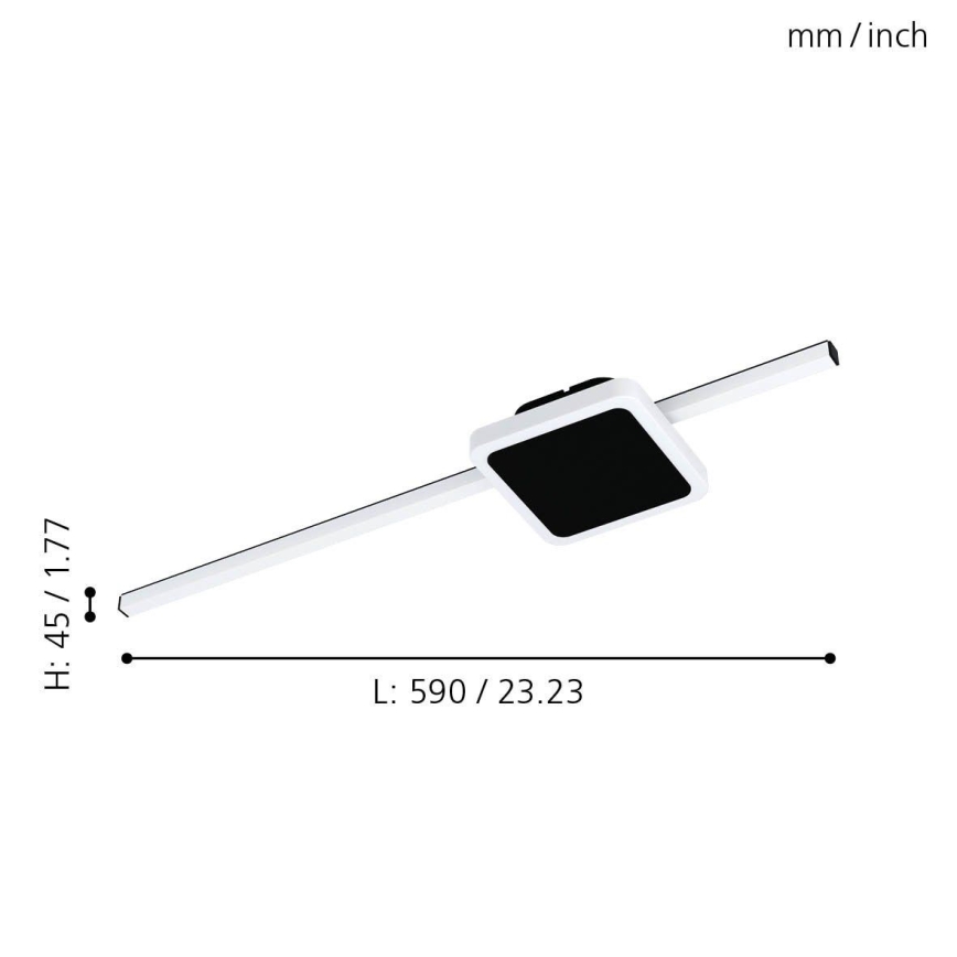 Eglo - Iluminação de teto LED 1xLED/6,3W/230V + 1xLED/5,4W