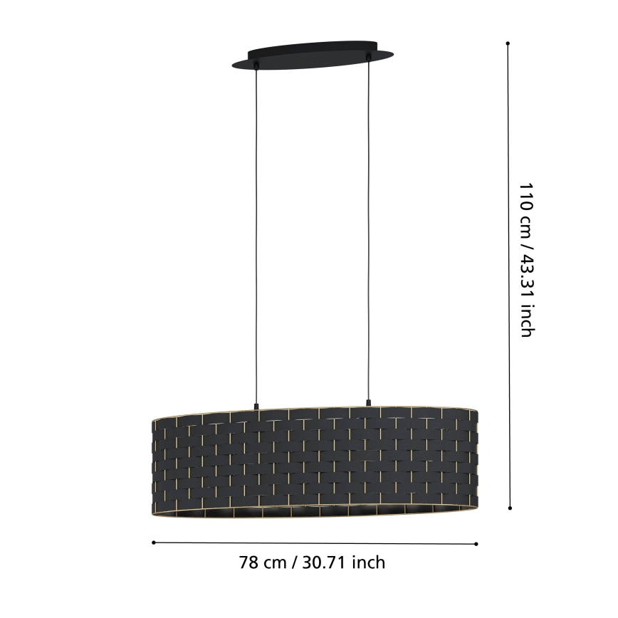 Eglo - Candelabro suspenso 2xE27/40W/230V