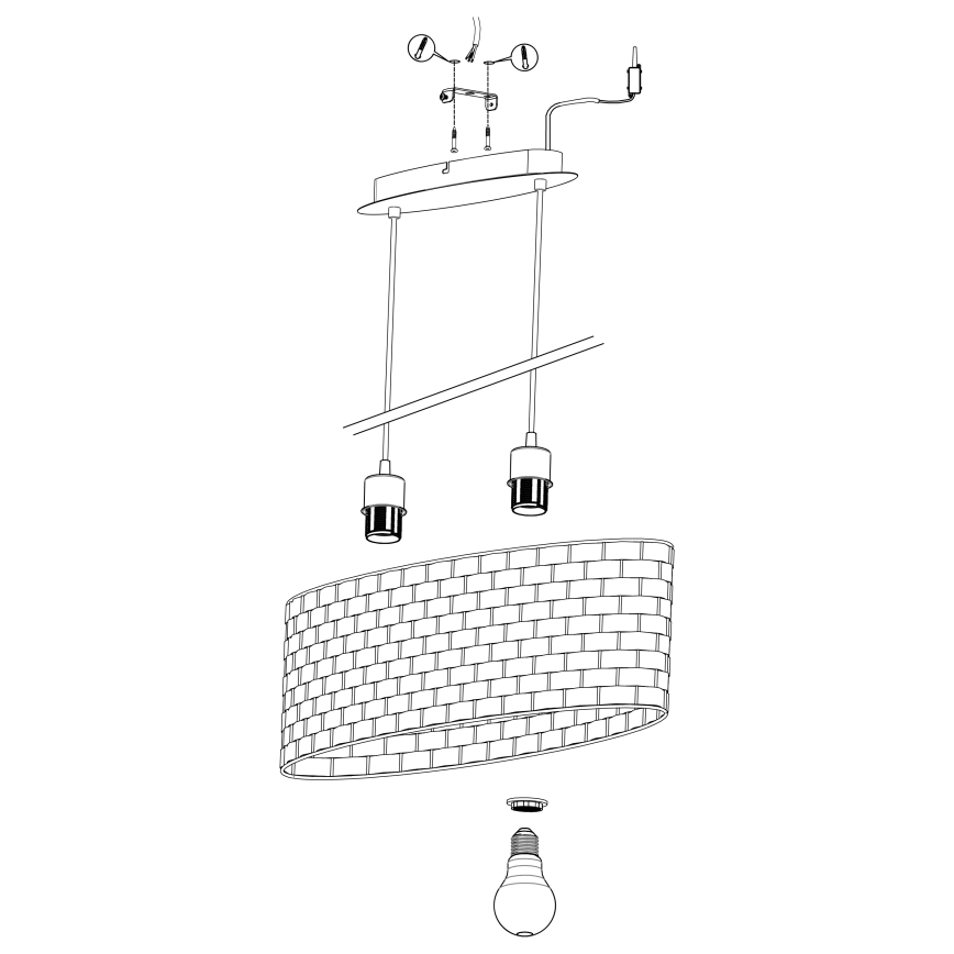 Eglo - Candelabro suspenso 2xE27/40W/230V