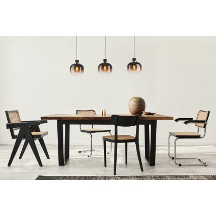 Eglo - Candelabro suspenso 3xE27/40W/230V castanho