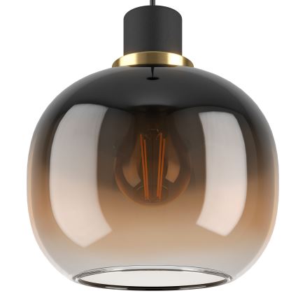 Eglo - Candelabro suspenso 3xE27/40W/230V castanho