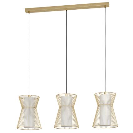 Eglo - Candelabro suspenso 3xE27/40W/230V dourado