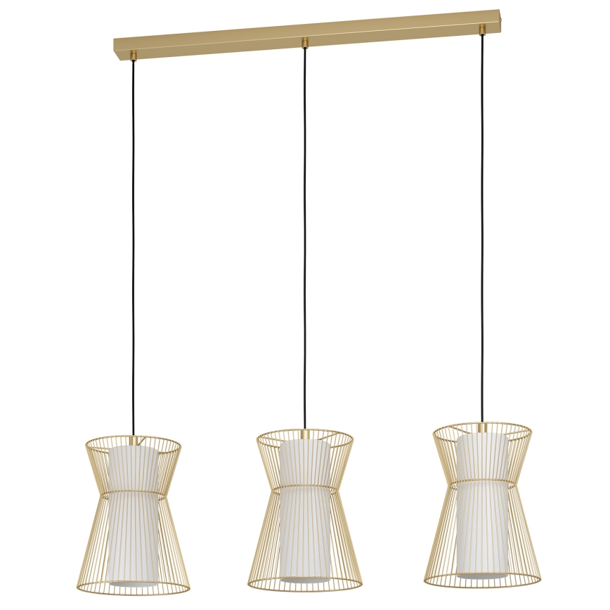 Eglo - Candelabro suspenso 3xE27/40W/230V dourado