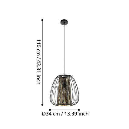Eglo - Candelabro suspenso 1xE27/40W/230V