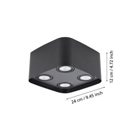 Eglo - Foco LED RGBW com regulação 4xGU10/5W/230V ZigBee
