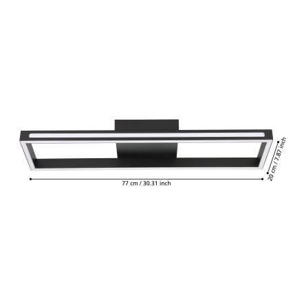 Eglo - Iluminação de teto LED com regulação LED/21W/230V 2700-6500K