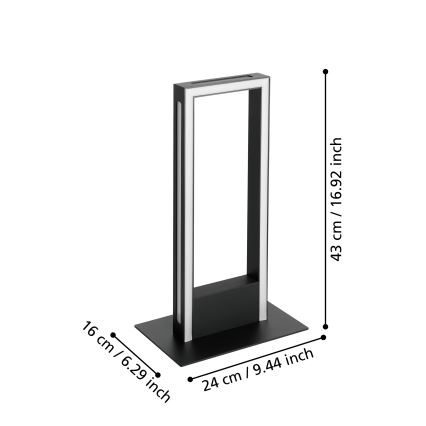 Eglo - Candeeiro de mesa LED com regulação LED/16W/230V 2700-6500K