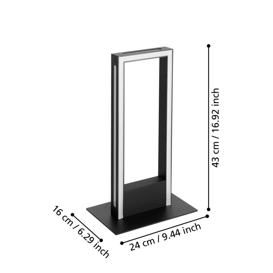 Eglo - Candeeiro de mesa LED com regulação LED/16W/230V 2700-6500K