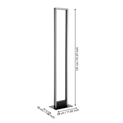 Eglo - Candeeiro de chão LED com regulação LED/33W/230V 2700-6500K