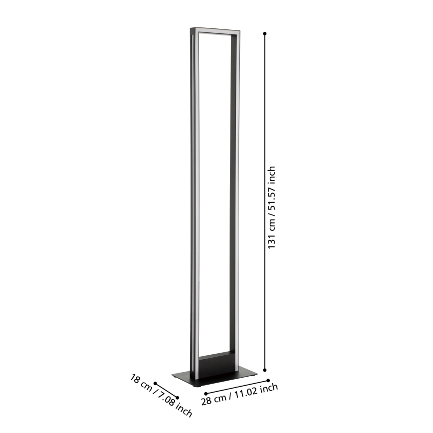 Eglo - Candeeiro de chão LED com regulação LED/33W/230V 2700-6500K