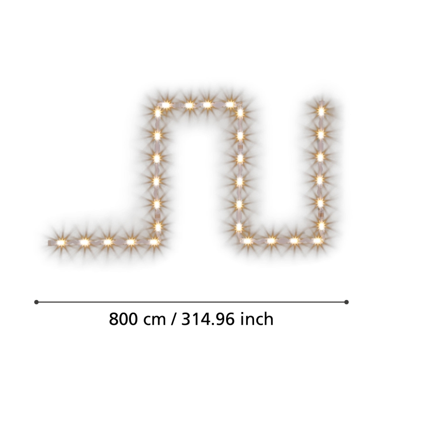 Eglo - Tira LED RGBW com regulação 8m LED/24W/24/230V 2700-6500K ZigBee