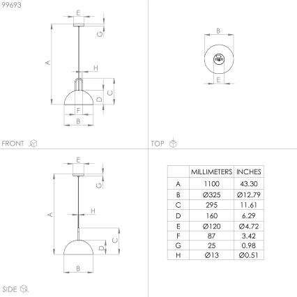 Eglo - Candelabro suspenso 1xE27/40W/230V preto