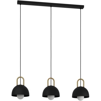 Eglo - Candelabro suspenso 3xE27/40W/230V preto